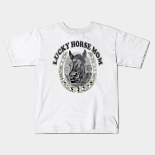 Lucky Horse Mom Kids T-Shirt